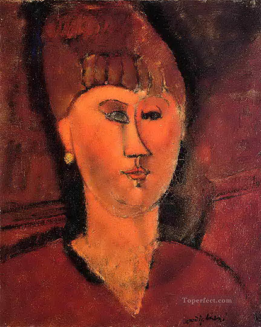 Cabeza de mujer pelirroja 1915 Amedeo Modigliani Pintura al óleo
